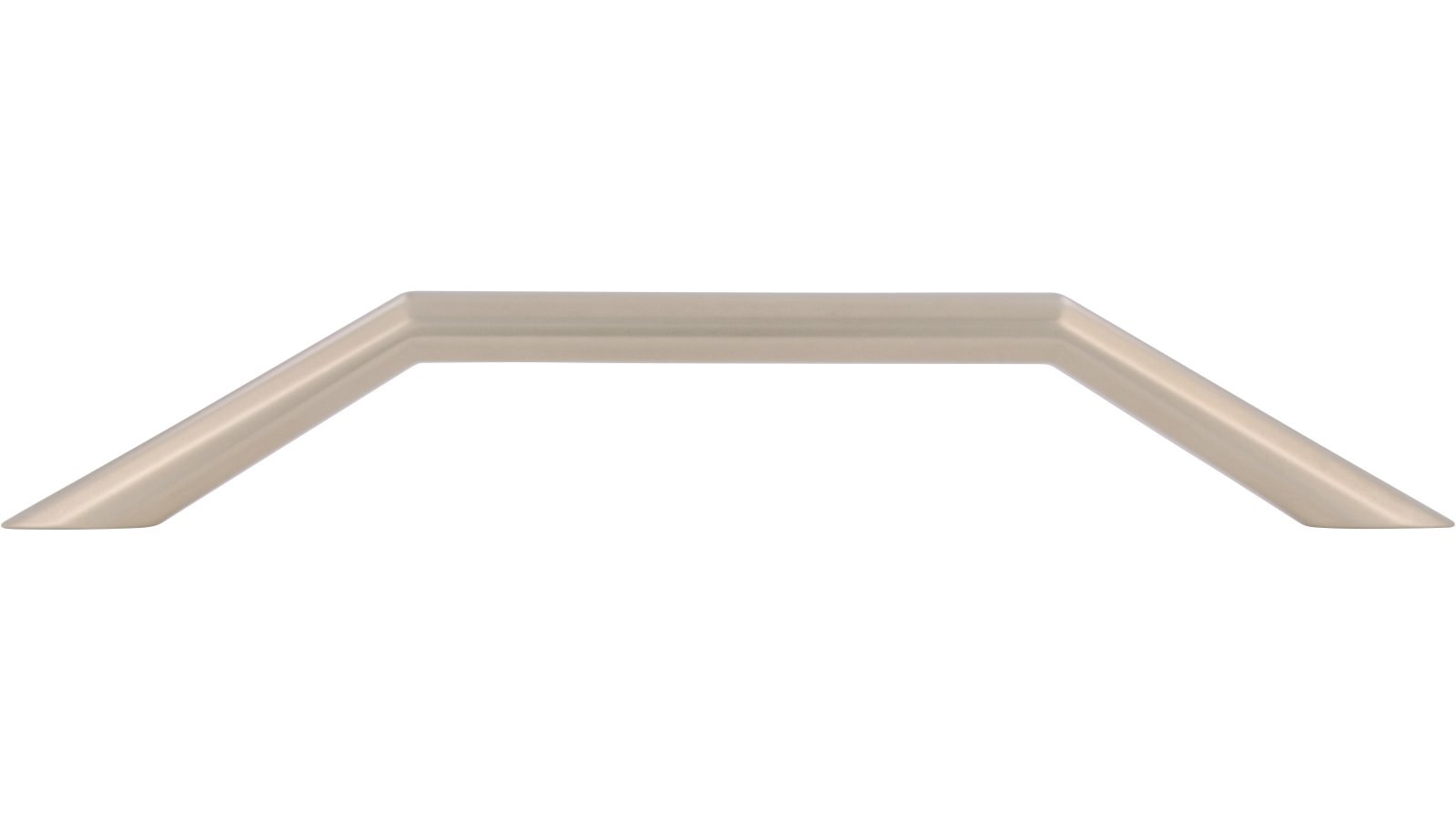 Griff Barsinghausen Druckguss matt vernickelt - 154 mm lang  vor weißem Hintergrund