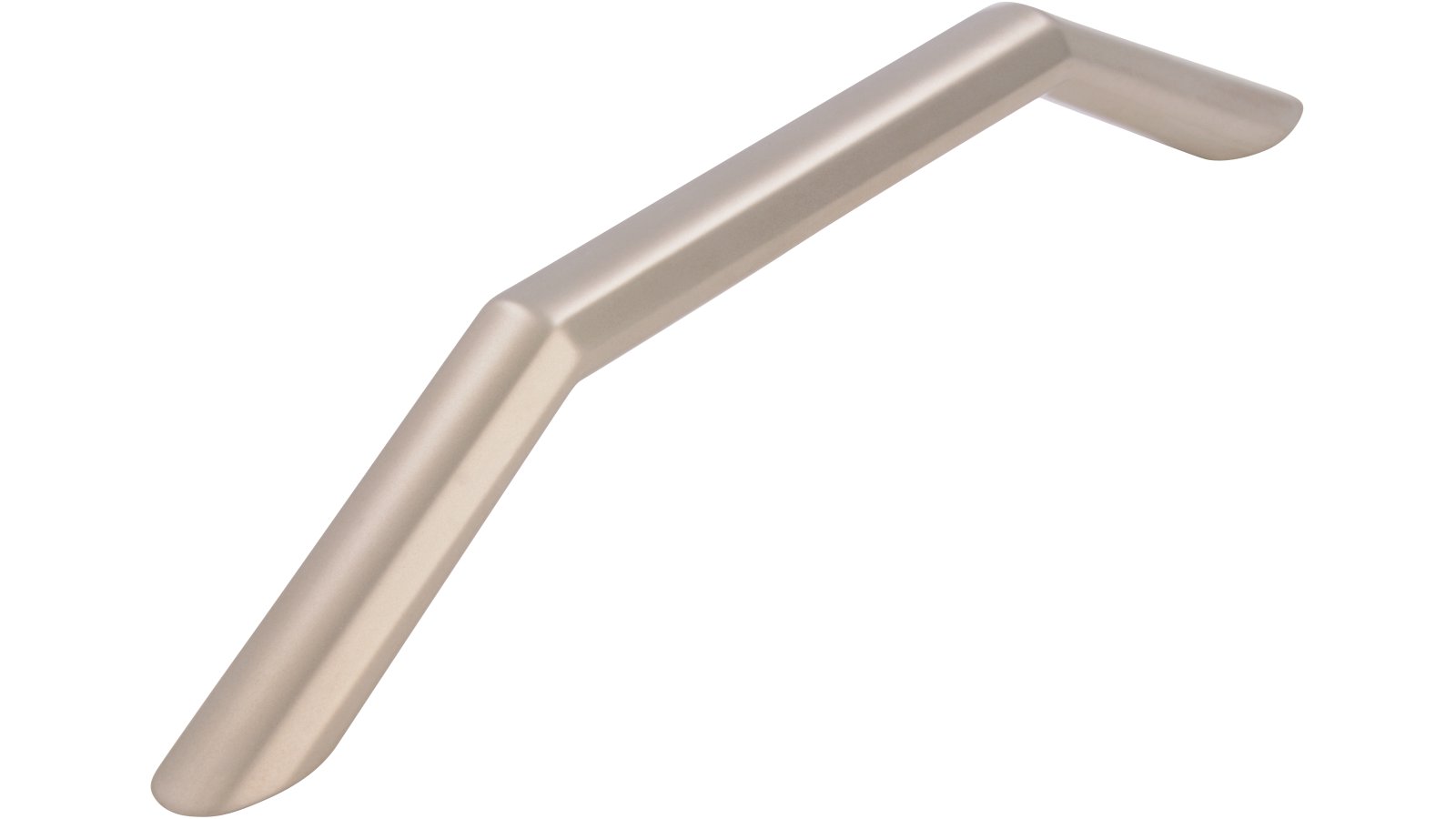 Griff Barsinghausen Druckguss matt vernickelt - 154 mm lang  vor weißem Hintergrund