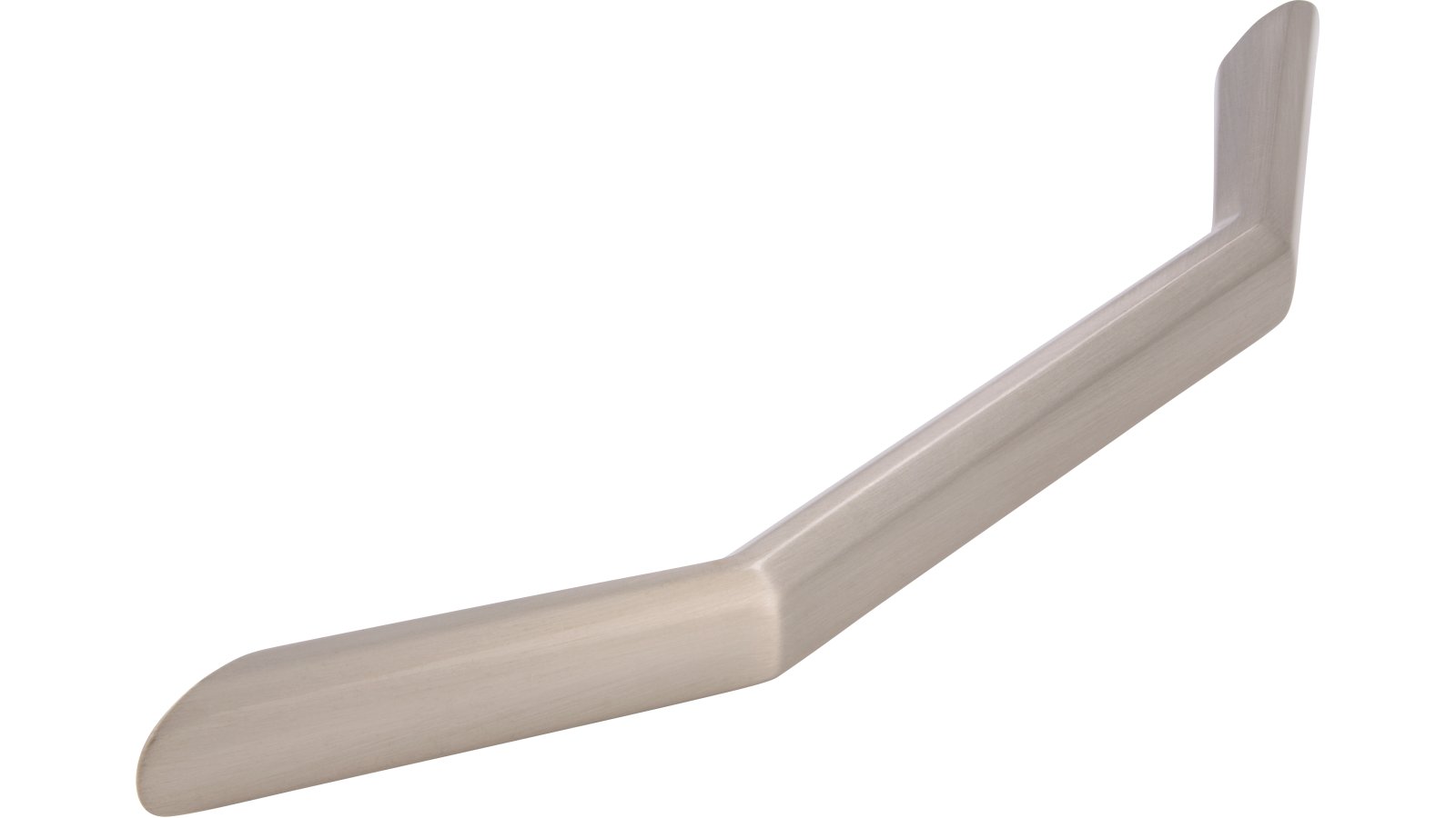 Moebelgriff-Barsinghausen-nickel-Zinkdruckguss-laenge-154-421186-seitlich Griff Barsinghausen Druckguss vernickelt feingeschliffen - 154 mm lang vor weißem Hintergrund