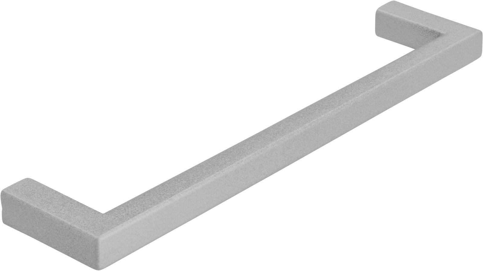 Moebelgriff-Bruckmuehl-alufarbig-Zinkdruckguss-laenge-136-717170-seitlich Griff Bruckmühl Druckguss alufarbig pulverbeschichtet - 136 mm lang vor weißem Hintergrund