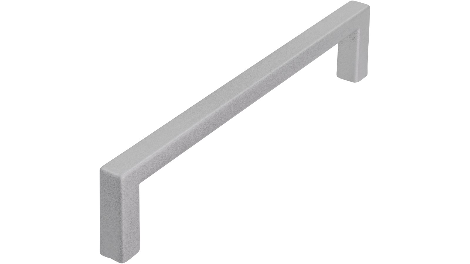 Moebelgriff-Bruckmuehl-alufarbig-Zinkdruckguss-laenge-136-717170 Griff Bruckmühl Druckguss alufarbig pulverbeschichtet - 136 mm lang vor weißem Hintergrund