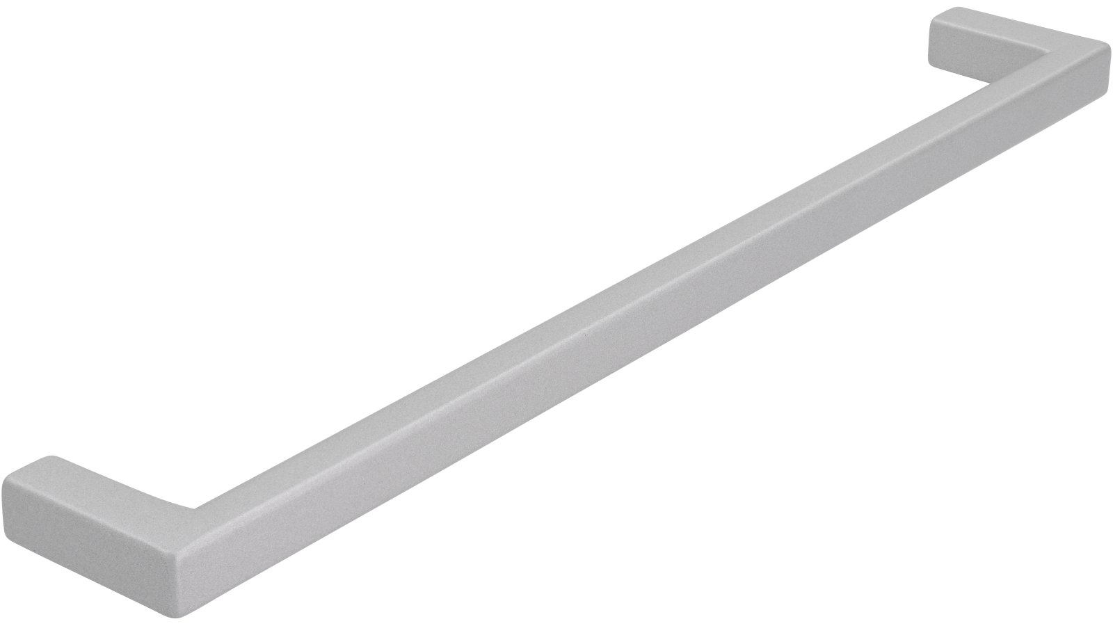 Griff Bruckmühl Druckguss alufarbig pulverbeschichtet - 200 mm lang  vor weißem Hintergrund