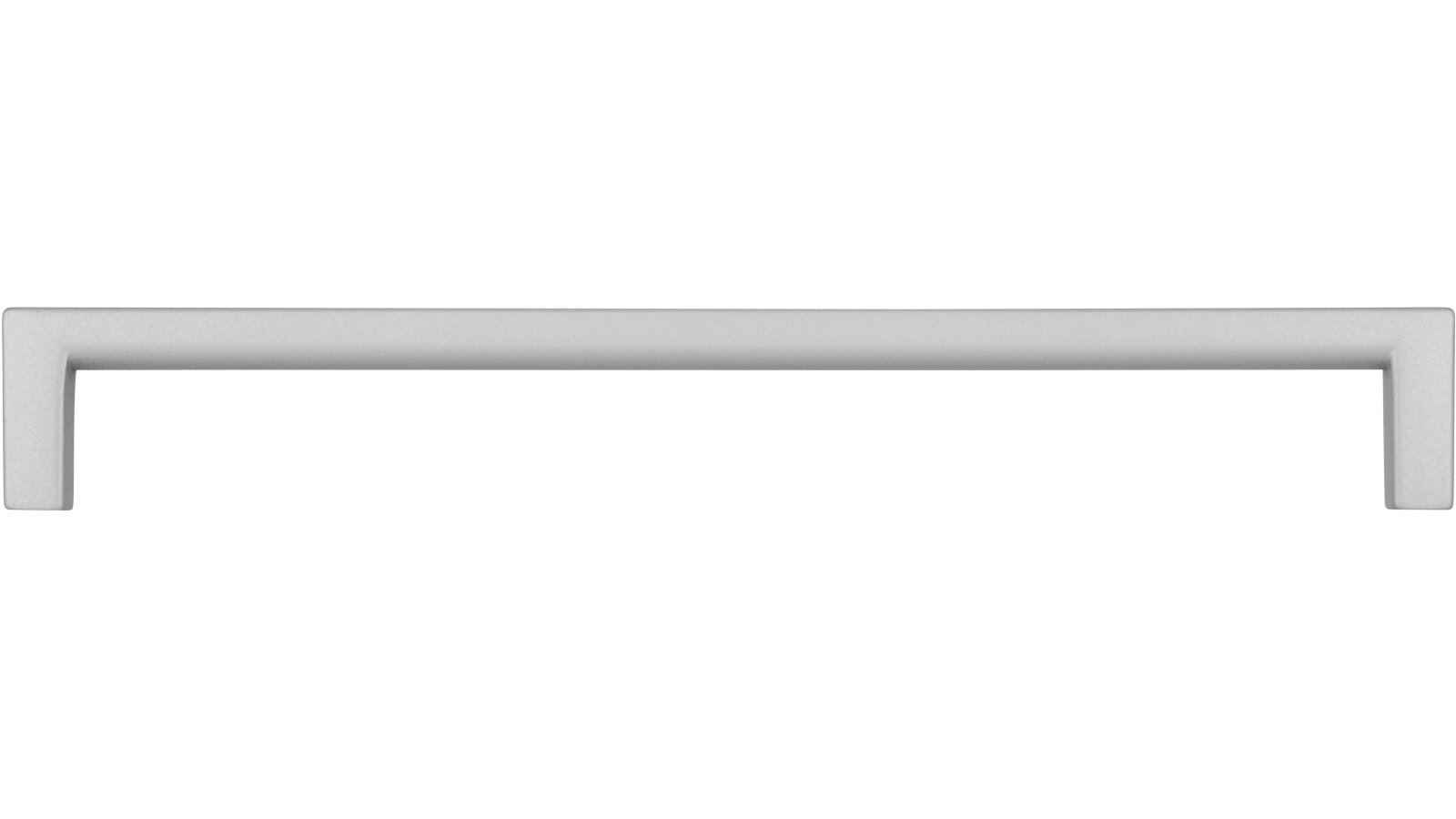 Griff Bruckmühl Druckguss alufarbig pulverbeschichtet - 200 mm lang  vor weißem Hintergrund