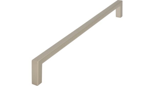 Griff Bruckmühl Druckguss edelstahleffekt - 232 mm lang vor weißem Hintergrund