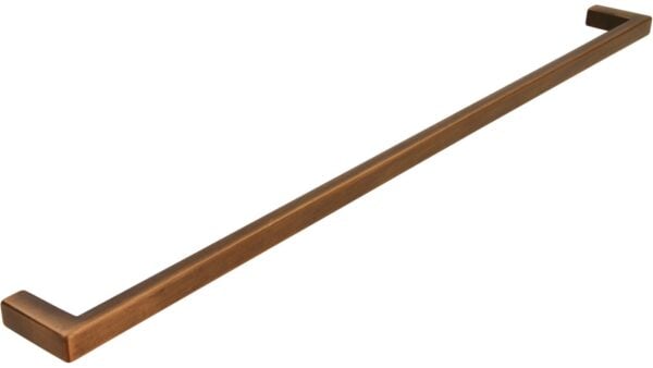 Griff Bruckmühl Druckguss messing schwarz gebürstet - 328 mm lang  vor weißem Hintergrund