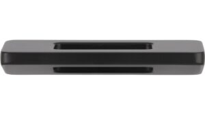 Moebelgriff-Burgkirchen-schwarz-Zinkdruckguss-laenge-54-827516-front Griff Burgkirchen Druckguss schwarz matt pulverbeschichtet - 54 mm lang vor weißem Hintergrund