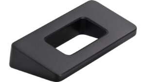 Moebelgriff-Burgkirchen-schwarz-Zinkdruckguss-laenge-54-827516-seitlich Griff Burgkirchen Druckguss schwarz matt pulverbeschichtet - 54 mm lang vor weißem Hintergrund