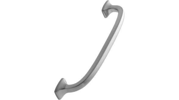 Griff CLASSIC Zink - Edelstahloptik - 186 mm lang vor weißem Hintergrund