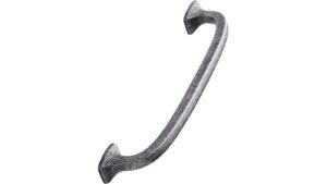 Griff CLASSIC Zink - Grau antik - 186 mm lang vor weißem Hintergrund