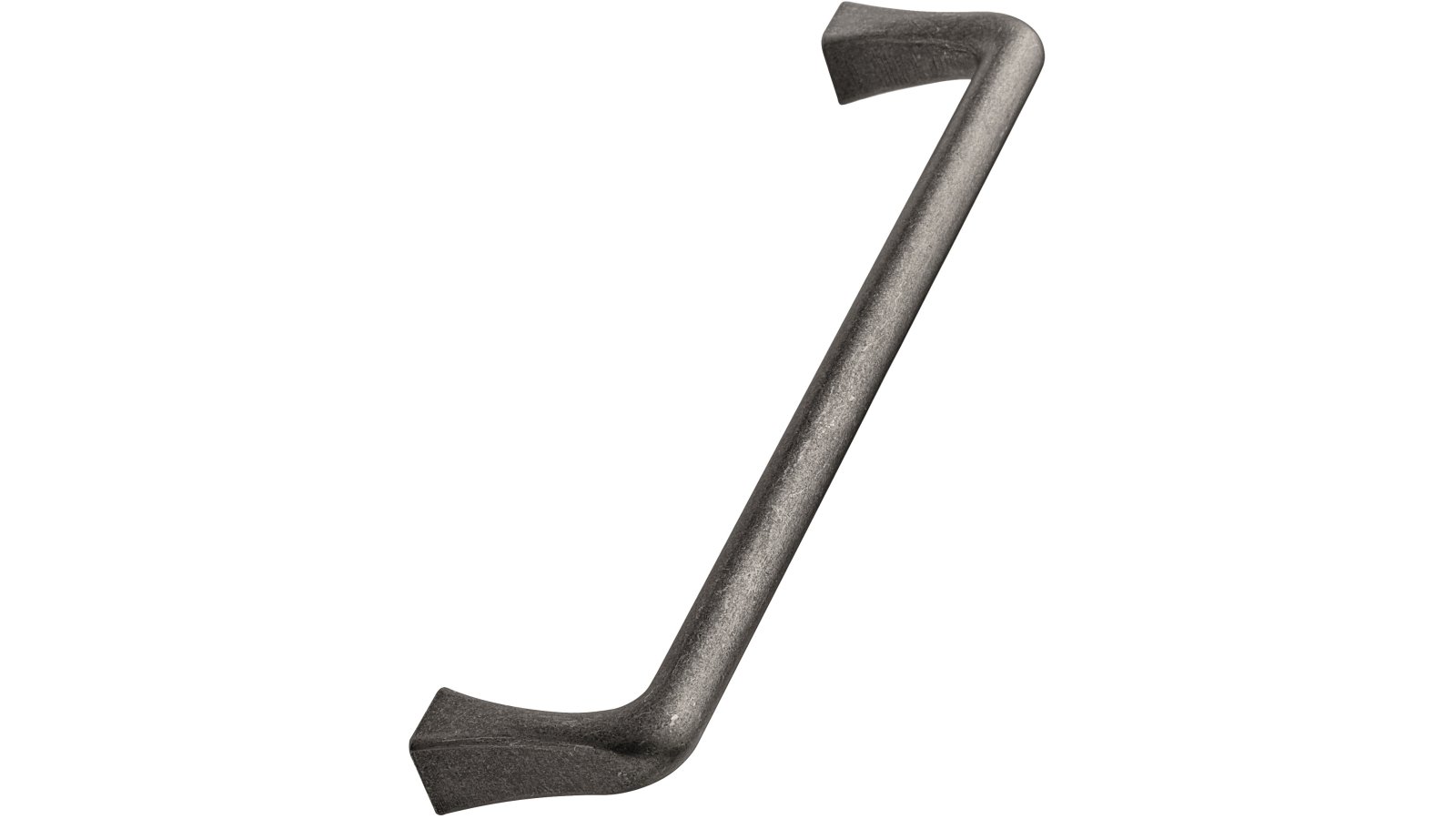 Griff CONCAVE Zink - Grau antik - 173 mm lang  vor weißem Hintergrund