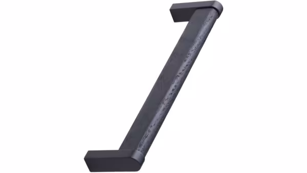 Griff CROSSING Zink - Schwarze Esche/Schwarz matt - 328 mm lang  vor weißem Hintergrund