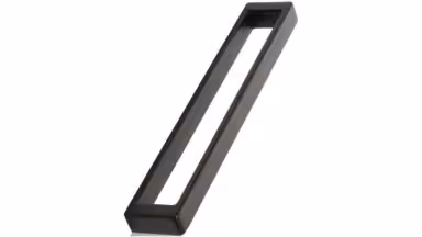 Griff CUBICO Zink - Mattschwarz - 105 mm lang vor weißem Hintergrund