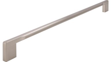 Griff Clausthal-Zellerfeld Druckguss vernickelt feingeschliffen - 340 mm lang vor weißem Hintergrund