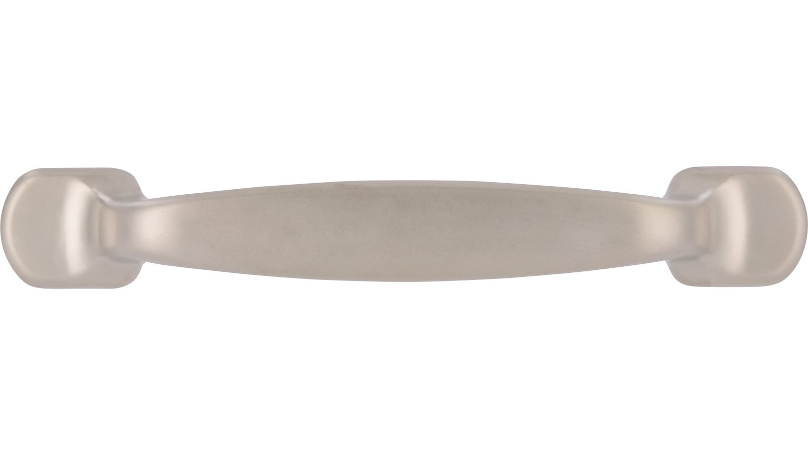 Griff Coesfeld Druckguss matt vernickelt - 133 mm lang  vor weißem Hintergrund