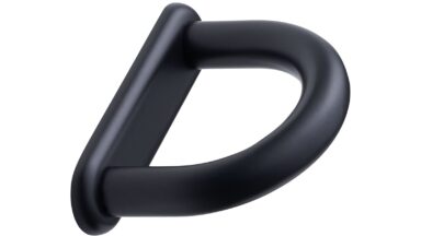 Griff D-LITE2 Zink - Schwarz matt - 45 mm lang vor weißem Hintergrund