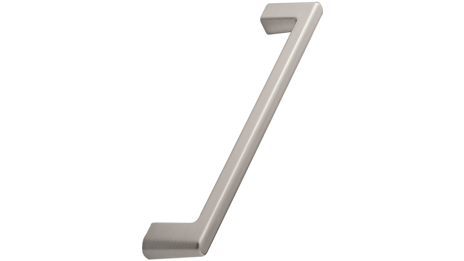 Griff DINER Zink - Edelstahloptik - 180 mm lang  vor weißem Hintergrund
