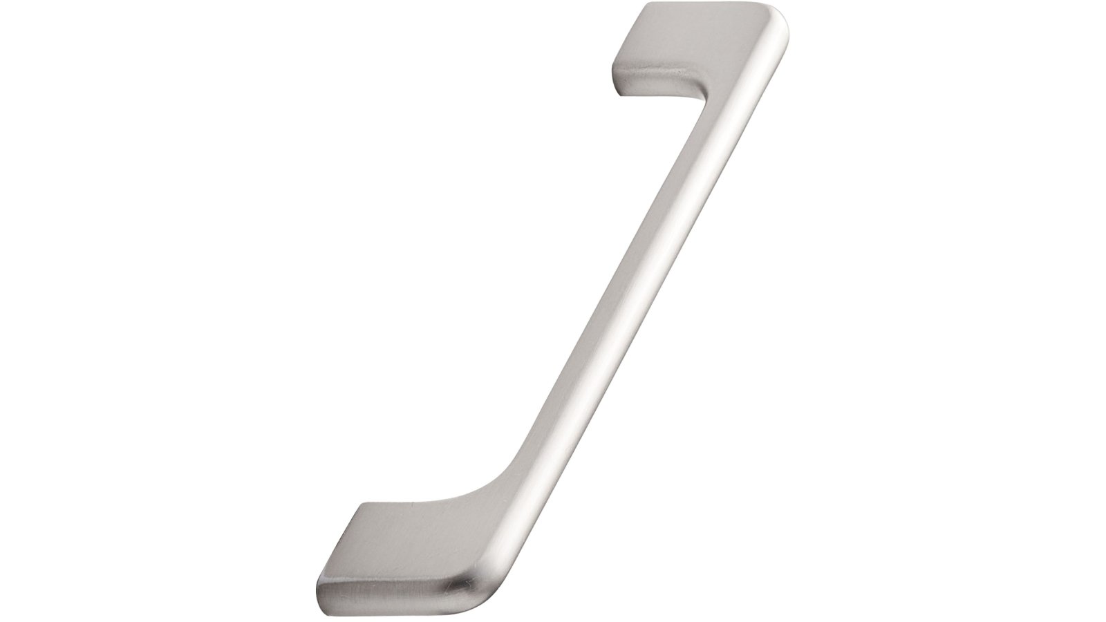 Griff DOPPIA Aluminium - Edelstahloptik - 168 mm lang  vor weißem Hintergrund