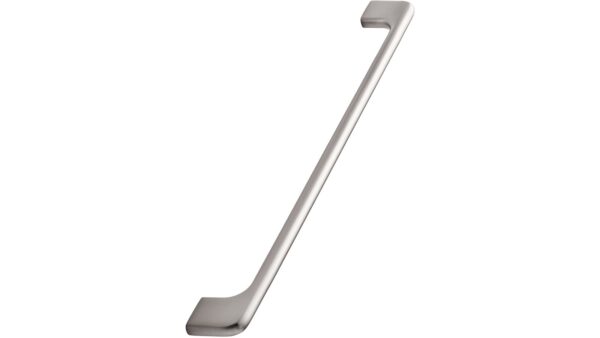 Griff DOPPIA Aluminium - Edelstahloptik - 296 mm lang  vor weißem Hintergrund