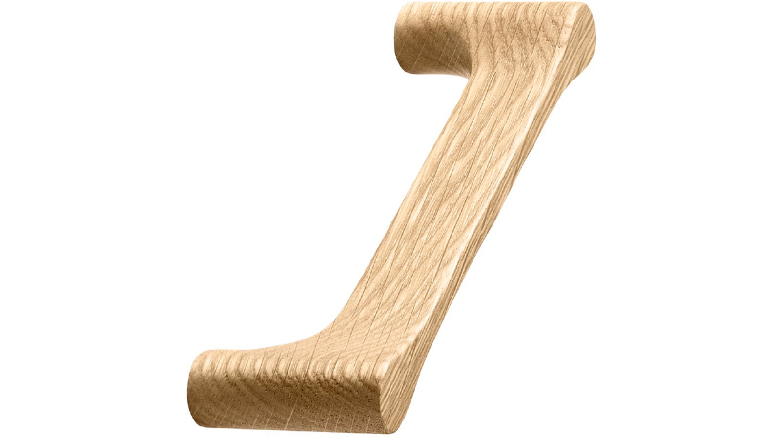 Moebelgriff-DROPS-eiche-Holz-laenge-178-FP-001056 Griff DROPS Holz Eiche - Lackiert - 178 mm lang  vor weißem Hintergrund