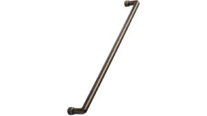 Griff EQUESTER Zink - Messing antik - 332 mm lang vor weißem Hintergrund