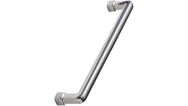 Griff EQUESTER Zink - Glanz Nickel - 332 mm lang vor weißem Hintergrund