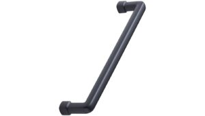 Griff EQUESTER Zink - Schwarz matt - 332 mm lang  vor weißem Hintergrund