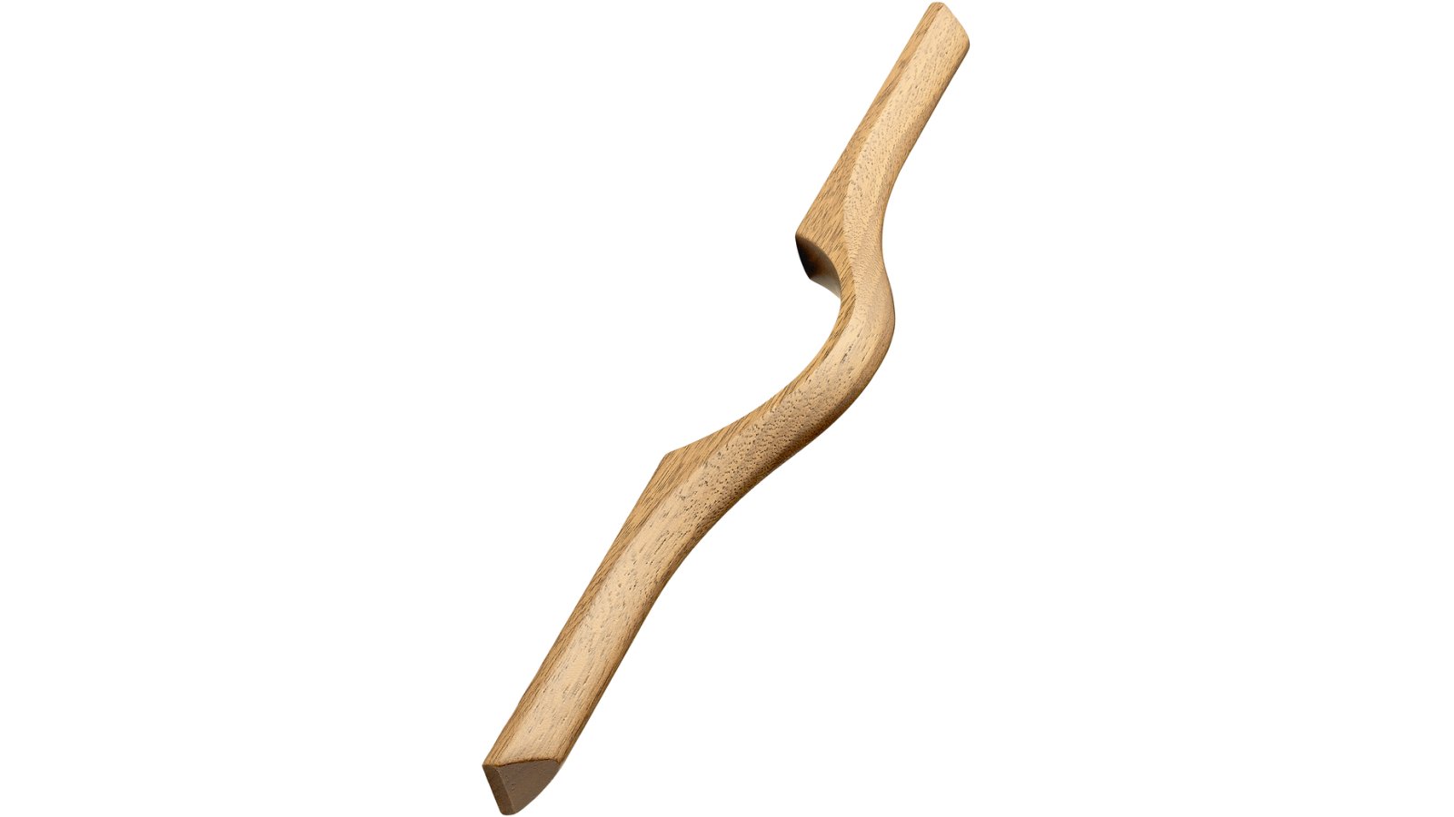 Griff EROS Holz Eiche - Lackiert - 294 mm lang  vor weißem Hintergrund