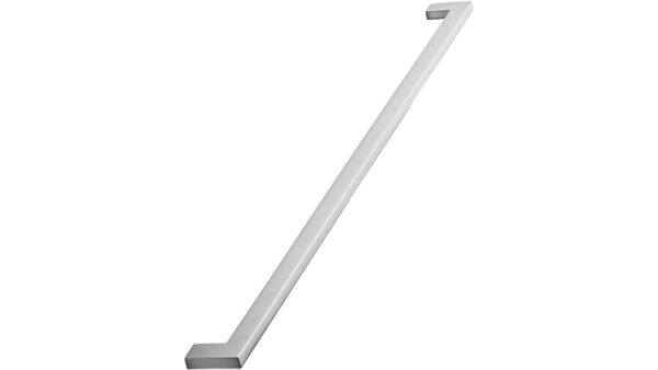 Griff FLAT Zink - Edelstahloptik - 462 mm lang vor weißem Hintergrund