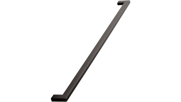 Griff FLAT Zink - Schwarz matt - 462 mm lang vor weißem Hintergrund