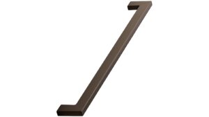 Griff FLAT Zink - Schwarzbraun - 270 mm lang vor weißem Hintergrund