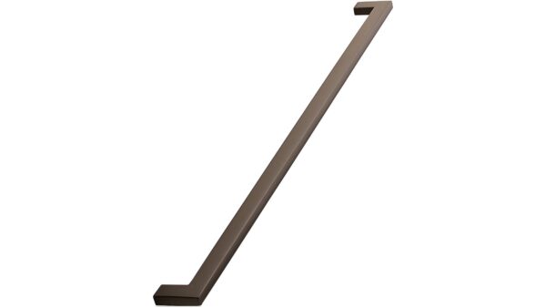Griff FLAT Zink - Schwarzbraun - 462 mm lang vor weißem Hintergrund