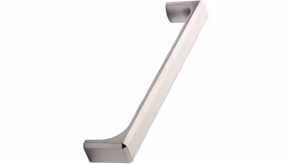 Griff FOLD Zink - Edelstahloptik - 170 mm lang vor weißem Hintergrund
