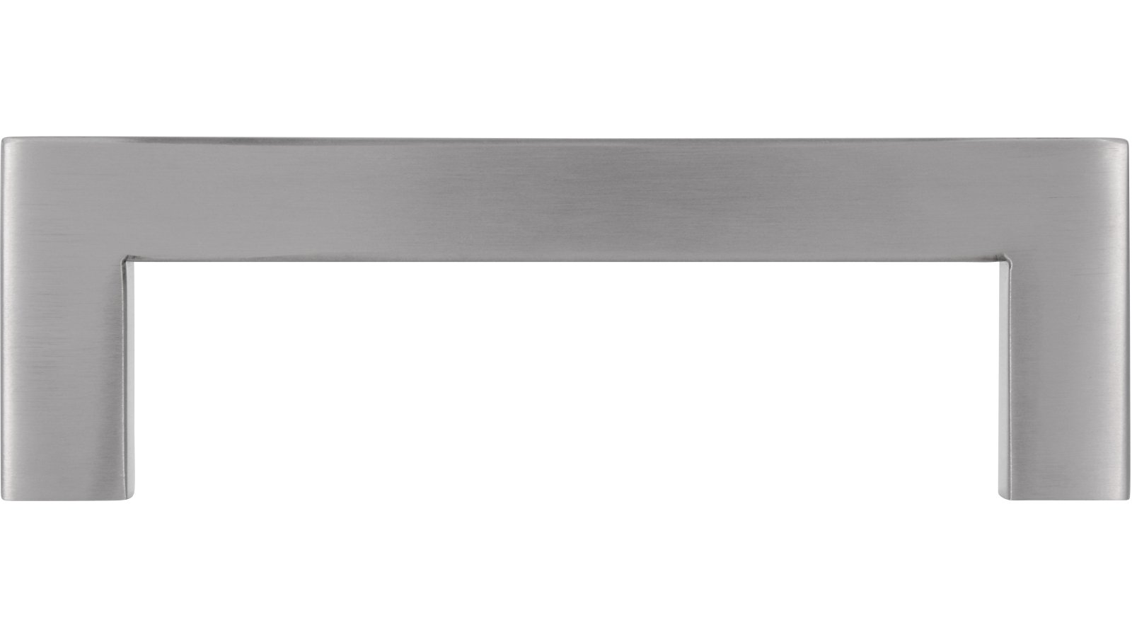 Moebelgriff-Friedeburg-edelstahlfarbig-Edelstahl-Stahl-laenge-108-813076-stehend Griff Friedeburg Edelstahl fein geschliffen - 108 mm lang vor weißem Hintergrund