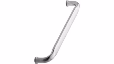 Griff GATE Zink - Edelstahloptik - 172 mm lang vor weißem Hintergrund