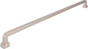 Griff Grünwald Druckguss edelstahleffekt - 334 mm lang  vor weißem Hintergrund