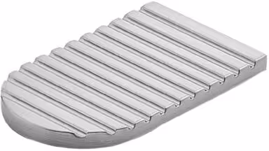 Griff HABIT Zink - Edelstahloptik - 50 mm lang vor weißem Hintergrund