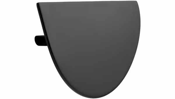 Griff HORIZON-LARGE Zink - Schwarz matt - 140 mm lang  vor weißem Hintergrund