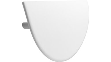 Griff HORIZON-LARGE Zink - Matt weiß - 140 mm lang  vor weißem Hintergrund