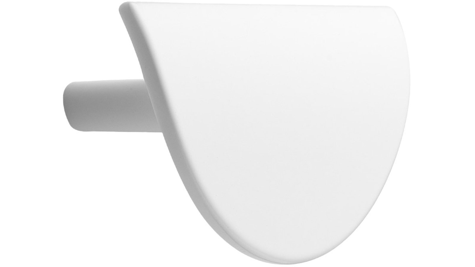 Griff HORIZON-SMALL Zink - Matt weiß - 80 mm lang  vor weißem Hintergrund