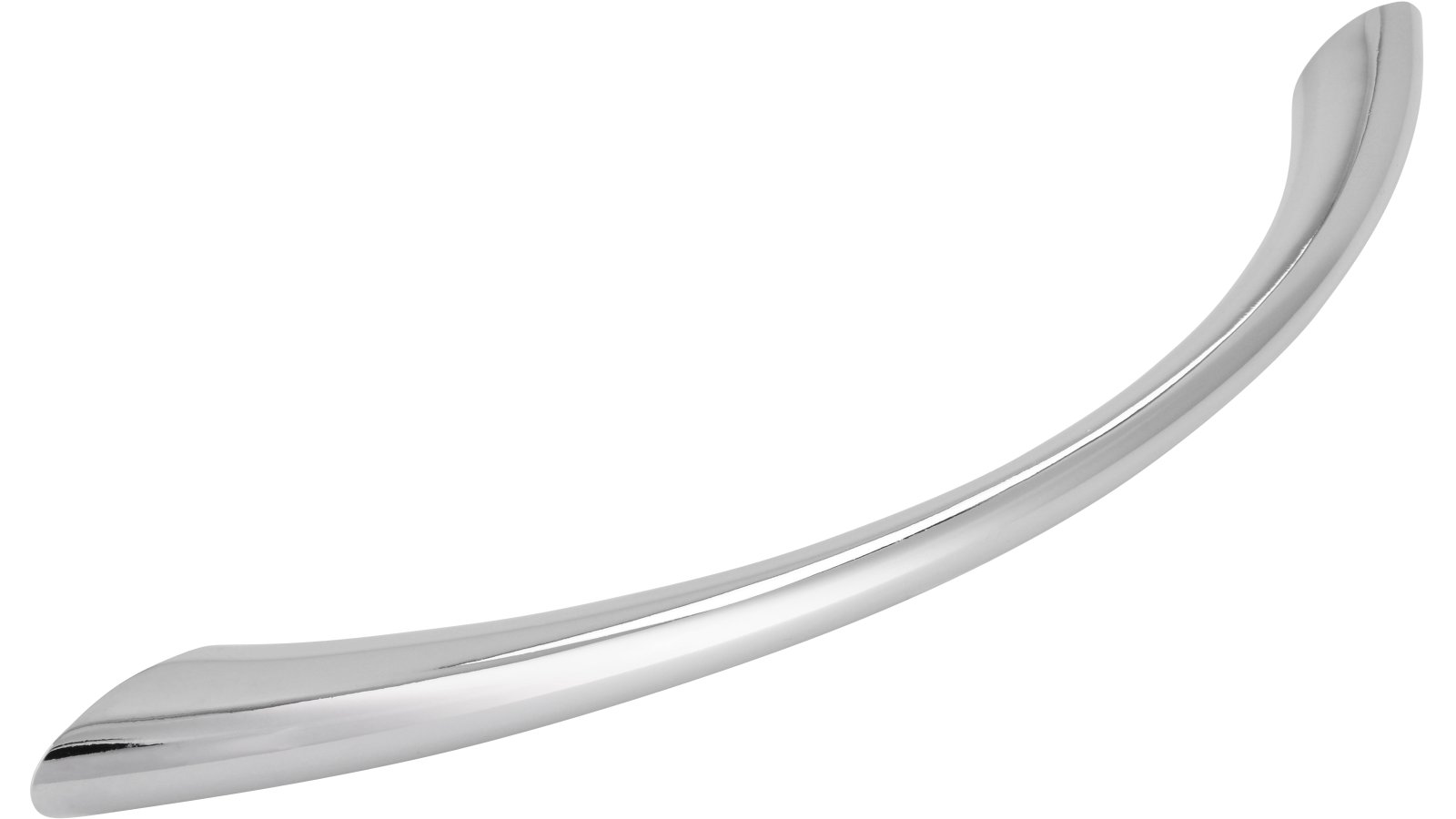 Griff Itzehoe Druckguss chrom glänzend - 197 mm lang  vor weißem Hintergrund