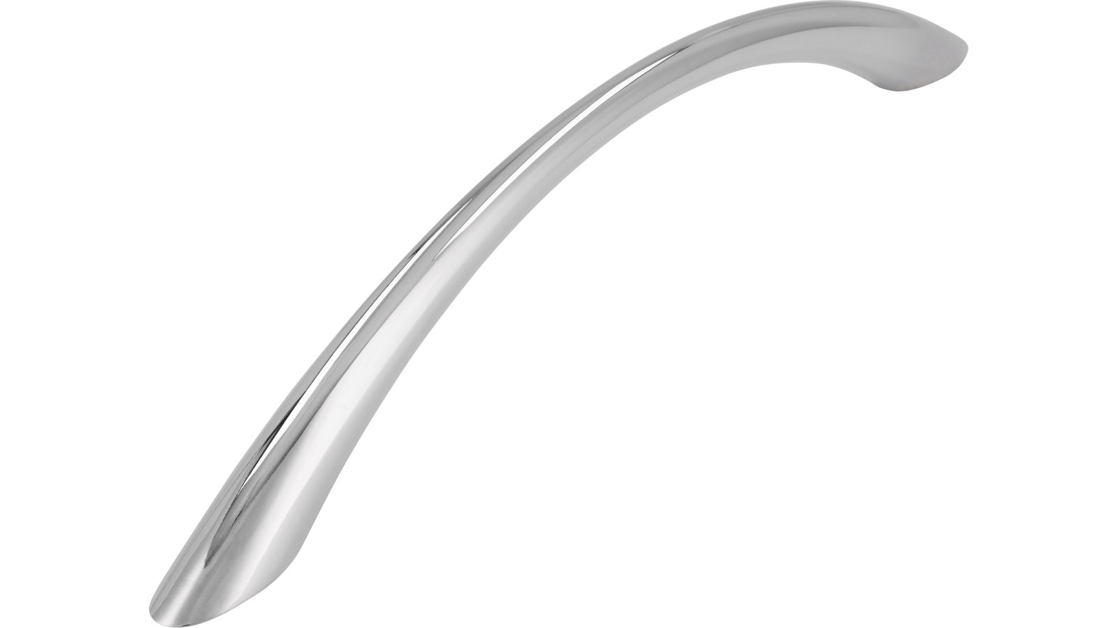 Griff Itzehoe Druckguss chrom glänzend - 197 mm lang  vor weißem Hintergrund