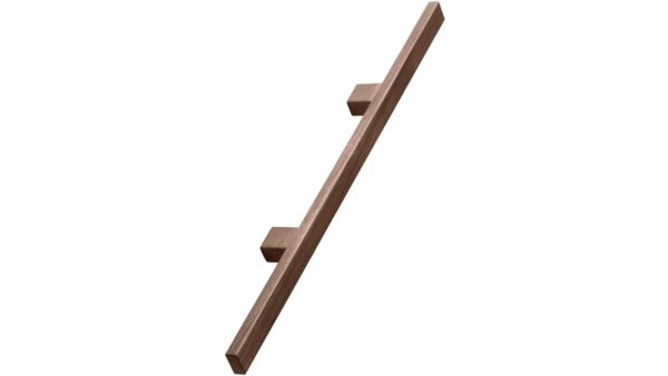 Griff JAPAN Holz Nussbaum - Lackiert - 448 mm lang vor weißem Hintergrund