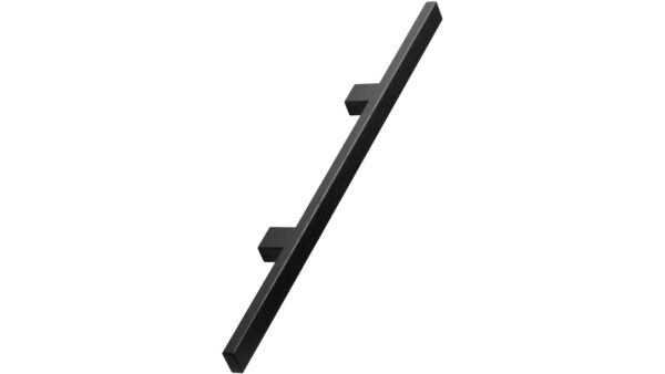 Griff JAPAN Holz Asche - Schwarz gebeizt - 384 mm lang vor weißem Hintergrund