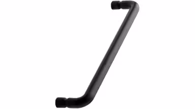 Griff JUNCTION Zink - Schwarz matt - 170 mm lang vor weißem Hintergrund