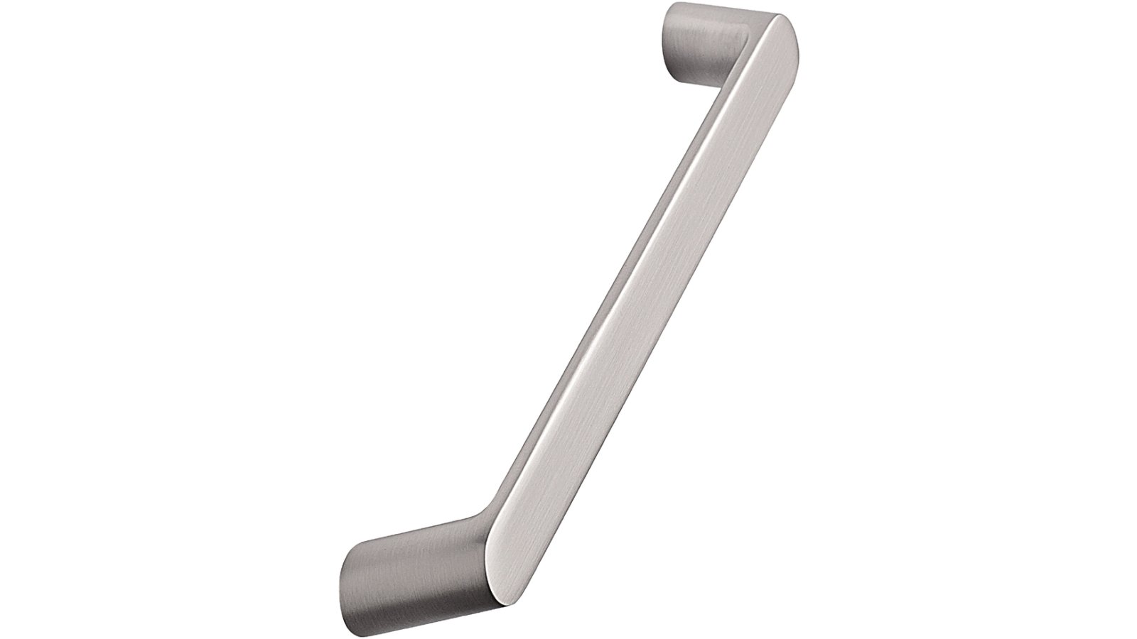 Moebelgriff-LIGHT-alufarbig-edelstahlfarbig-Edelstahl-Stahl-Aluminium-laenge-176-FP-000359 Griff LIGHT Aluminium - Edelstahloptik - 176 mm lang vor weißem Hintergrund