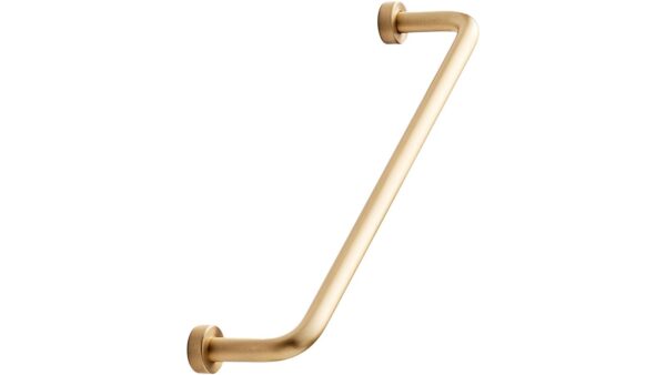Griff LOUNGE Messing - Gebürstet Messing - 174 mm lang vor weißem Hintergrund