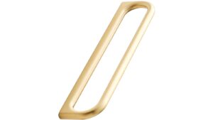 Griff LUCK Zink - Gold gebürstet - 179 mm lang  vor weißem Hintergrund