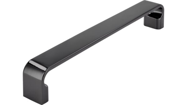 Griff Lauenburg Druckguss Schwarz chrom - 168 mm lang vor weißem Hintergrund