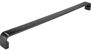 Griff Lauenburg Druckguss Schwarz chrom - 328 mm lang  vor weißem Hintergrund