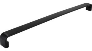 Griff Lauenburg Druckguss schwarz matt pulverbeschichtet - 328 mm lang  vor weißem Hintergrund